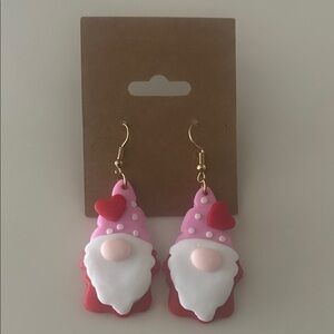 Pink and Red Gnome Earrings for Kids